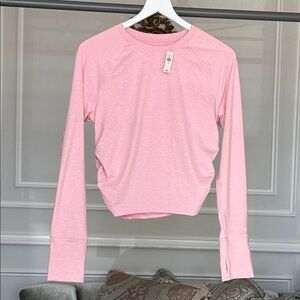 NWT OFFLINE BY AERIE Elegant Pink Long Sleeve Women's Top Large